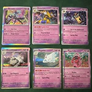 Pokemon Trading Card Set with Purple Theme